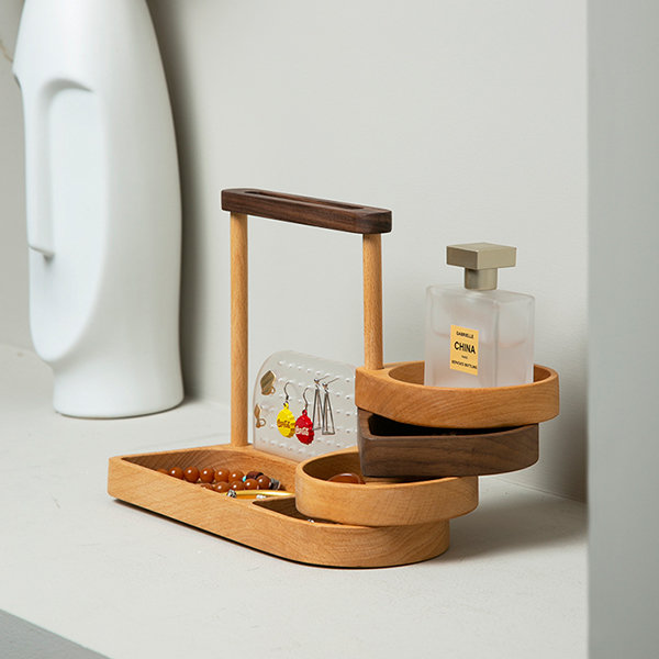 Wooden Storage Rack - Double Layers - Beech Wood from Apollo Box