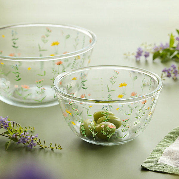 Transparent Glass Salad Bowl, Transparent Bowl Japanese