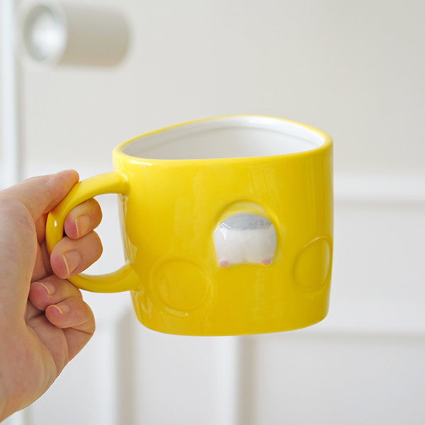 Hamster Cheese Mug - Ceramic - 13.5 Oz Capacity