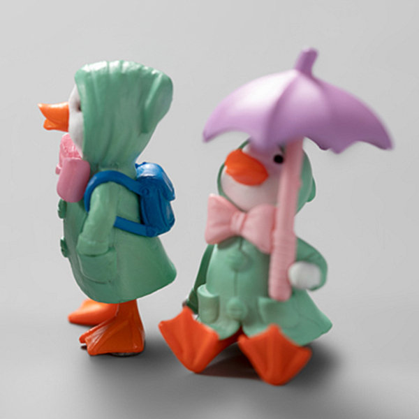 Cute Raincoat Duck Figurine - Car Decor - 2 Styles - ApolloBox