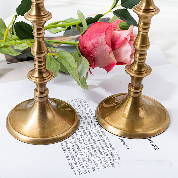 Vintage Candle Holders - Brass - Imported From India - Set Of 2 - ApolloBox