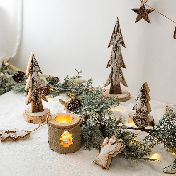 Christmas Wooden Ornaments - Set of 3 - ApolloBox