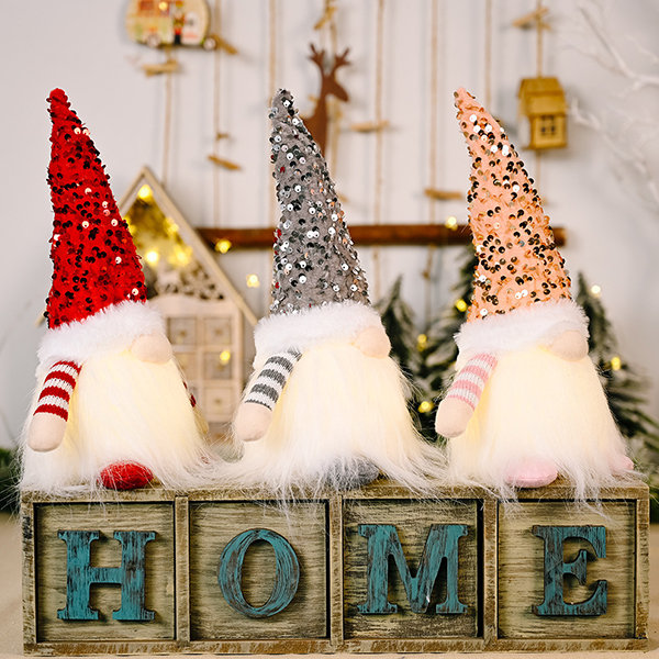 Glitzhome Set of Three Fabric JOY Christmas Gnome Decor, Set of Three -  King Soopers