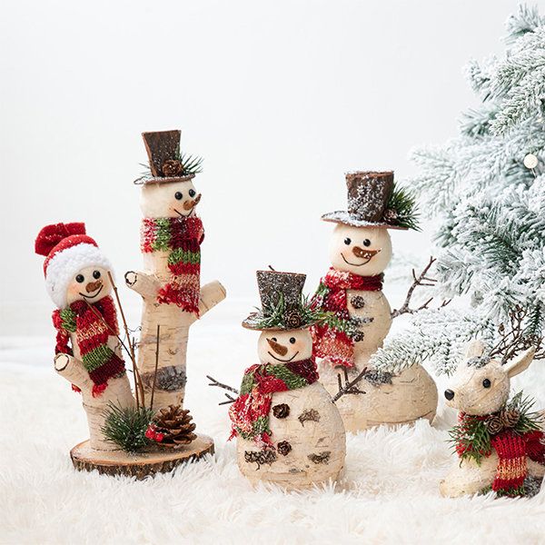 Christmas Snowman Ornament - Birchwood - Foam - 5 Patterns