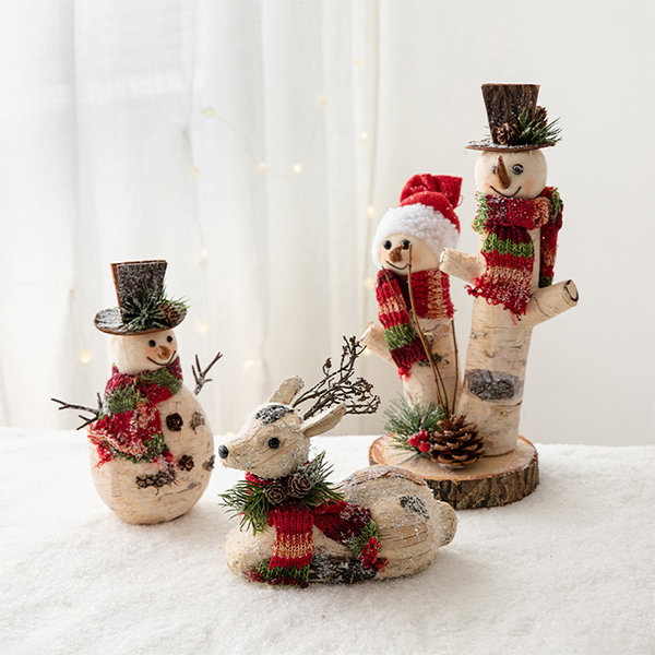 Christmas Snowman Ornament - Birchwood - Foam - 5 Patterns