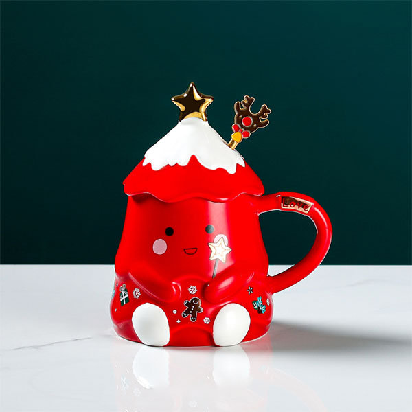 Cute Christmas Mug - Ceramic - Thickened Bottom Design from Apollo Box