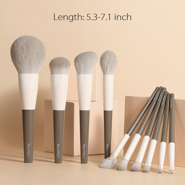Makeup Brush Set - Synthetic Fiber - 10 Brushes in a Set from Apollo Box