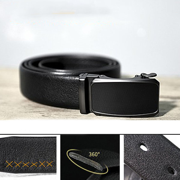 Black Belt - Real Leather - 49.2 in. Long - ApolloBox