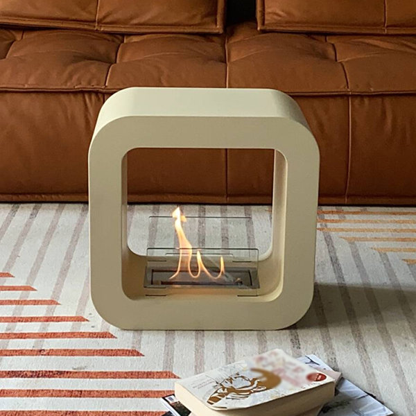 Portable Ethanol Fireplace - White - Yellow - 2 Colors