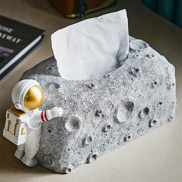 Astronaut Tissue Box Resin Art For Home Décor Tabletop Washroom