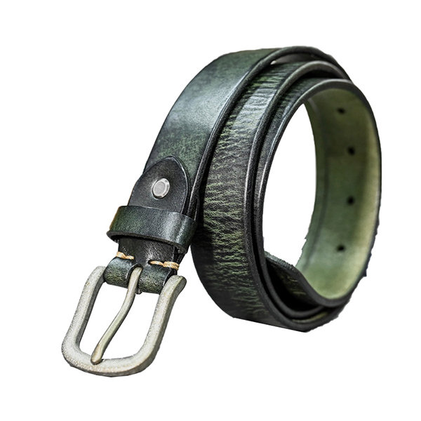 Retro Belt - Alloy - Brass - Green - Brown - ApolloBox