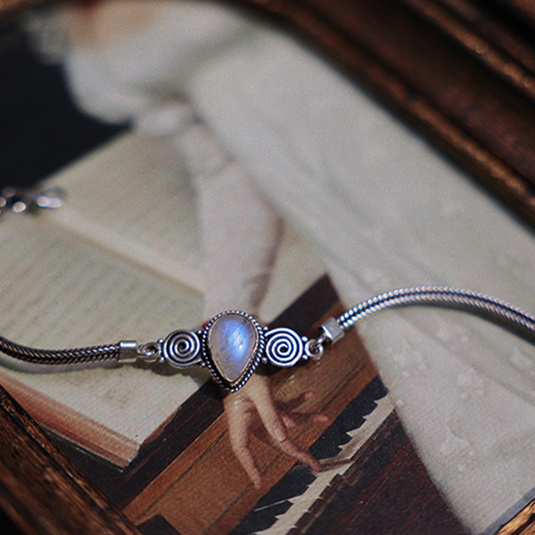 silver and Moonstone Celtic bracelet – Iceni Silvercraft