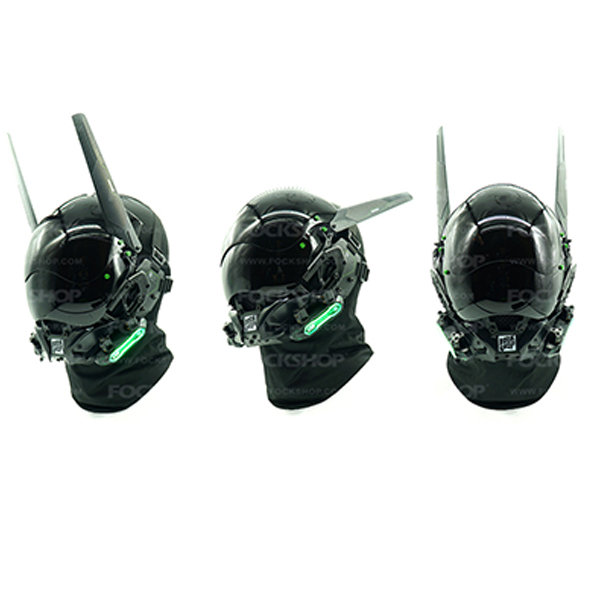 WU Cyberpunk Face Mask - 3 Lighting Modes - USB Powered - ApolloBox