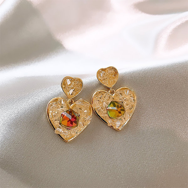 Anchor Heart shaped Earrings with Premium Austrian crystal