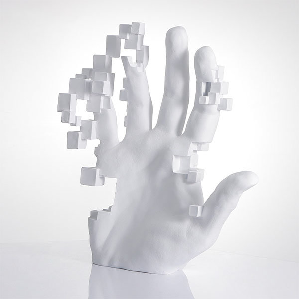 Disappearing Hand Sculpture Decor - Resin - White - ApolloBox