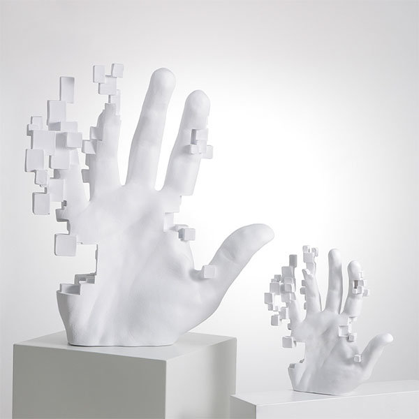Disappearing Hand Sculpture Decor - Resin - White from Apollo Box