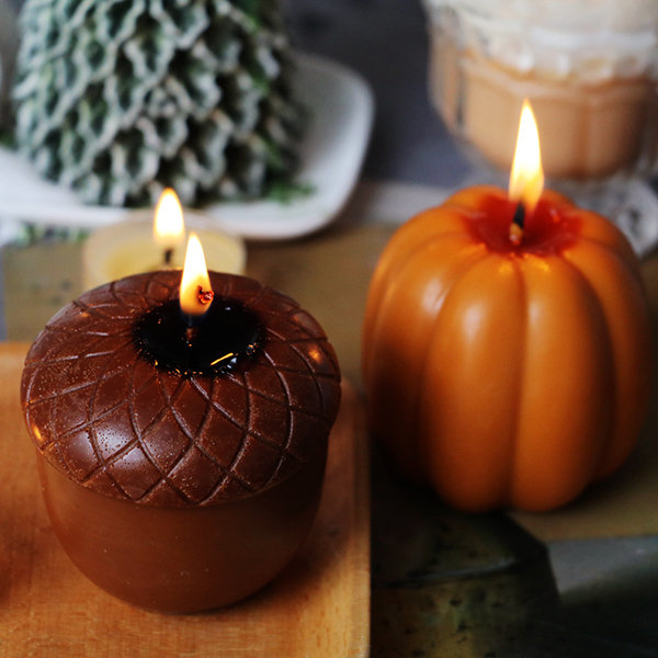 Pumpkin And Pine Cone Inspired Candles - 2 Styles Available