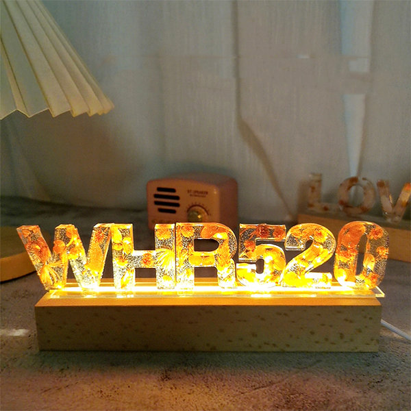 Light Up Letters - Real Dried Flowers - Customize It Your Way