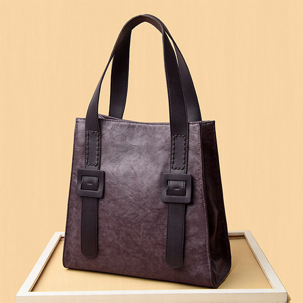 Vintage Shoulder Bag - Real Leather - Polyester - Cotton - Brown - Black -  5 Colors from Apollo Box
