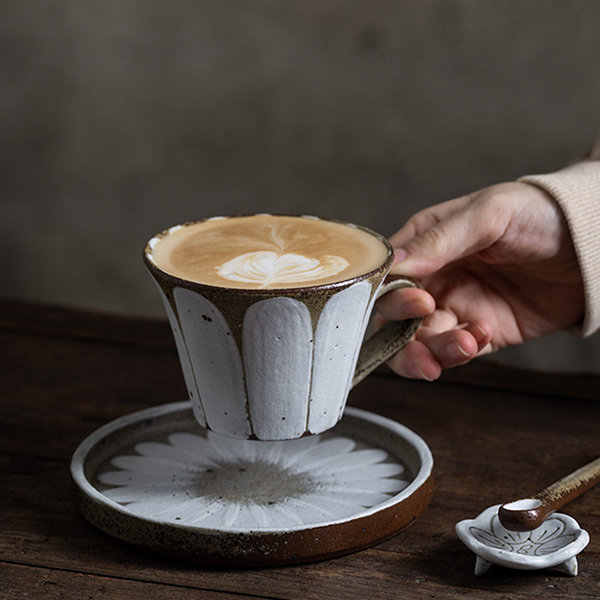 Coffee Cup Ceramic Plate, Coffee Cup Latte Ceramic
