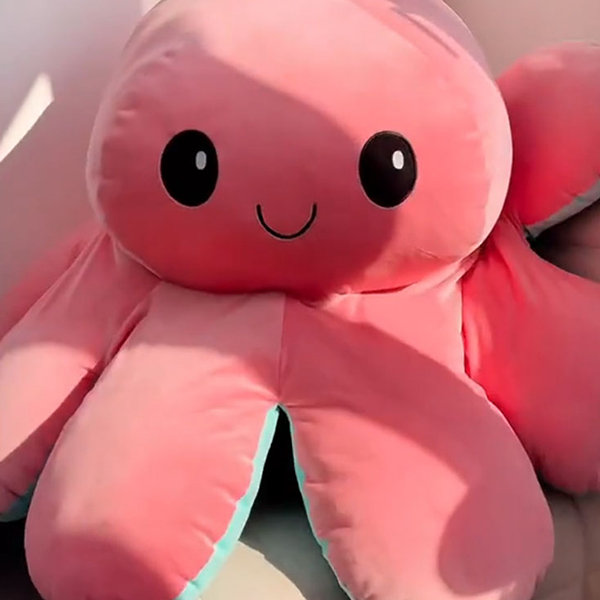Big Octopus Doll - Plush - Down Cotton - Pink - Blue - 3 Colors - ApolloBox