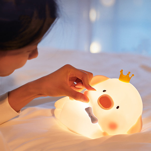 Mini Pig Silicone Lamp Cute Night Light Battery Operated - A Store