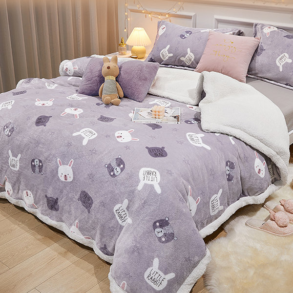 Rabbit discount fleece blanket