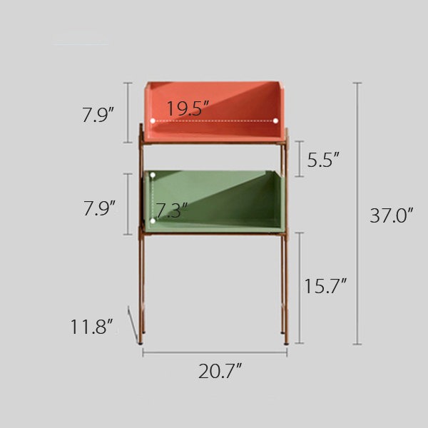 Wooden Storage Rack - Double Layers - Beech Wood - ApolloBox