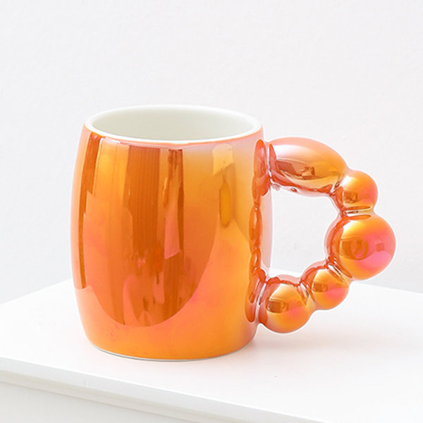 Balloon Handle Mug - Ceramic - White - Pink - 4 Colors - ApolloBox