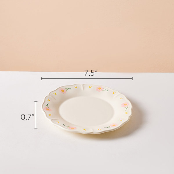 Floral Plate and Bowl - Ceramic - 4 Patterns Available from Apollo Box