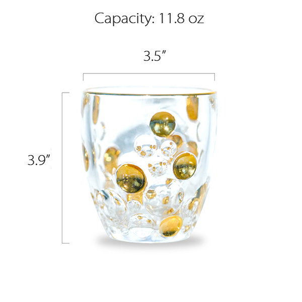 Drinking Glass - Colorful Dots - Stylish And Durable - ApolloBox