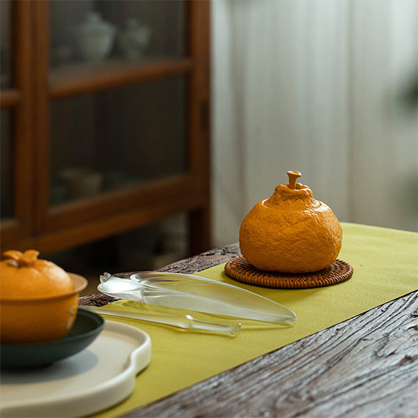 Orange Inspired Tea Caddy - Pottery