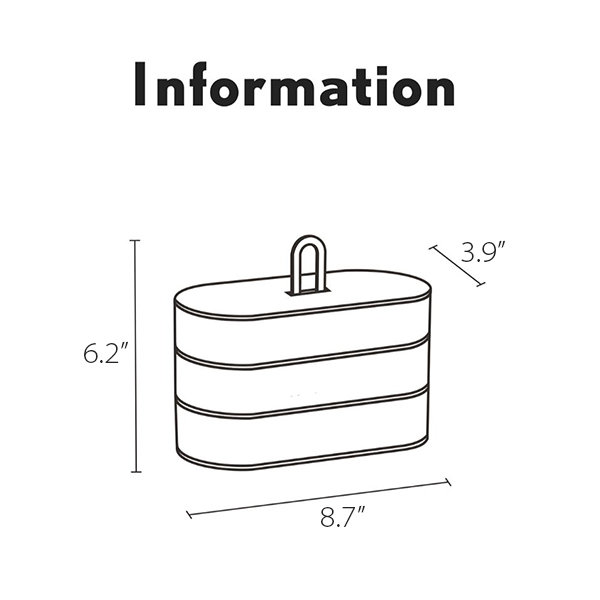 Iridescent Jewelry Storage Box- Acrylic - 3 Tiers from Apollo Box