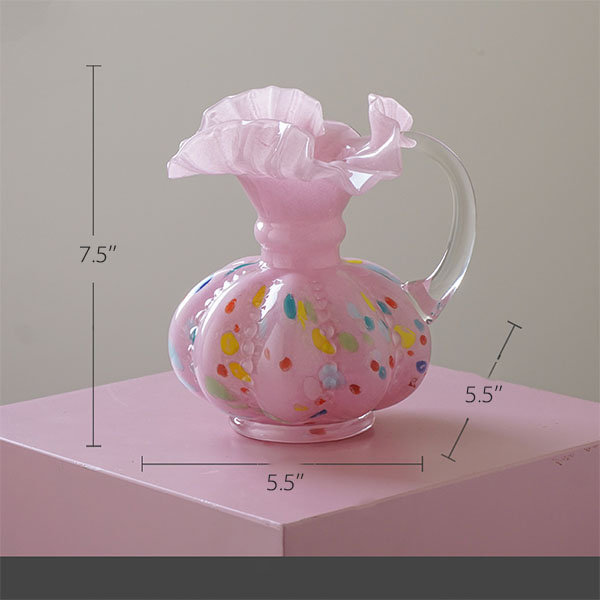 Handbag Vase - Resin- Pink - White from Apollo Box