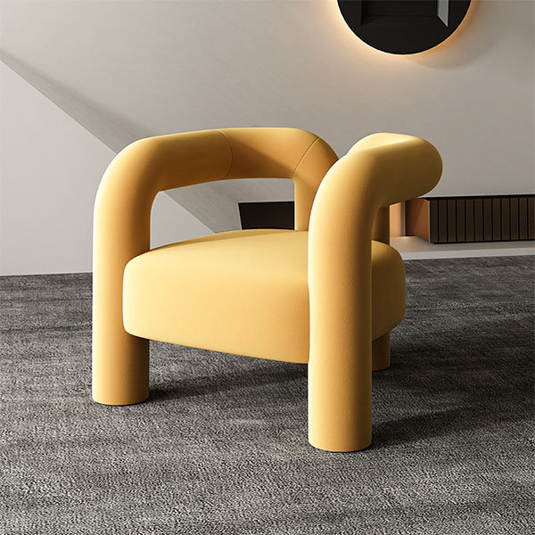 funky yellow armchair