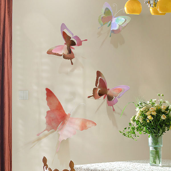 Butterfly Wall Decor - Iron - Purple - Orange - 4 Colors - ApolloBox