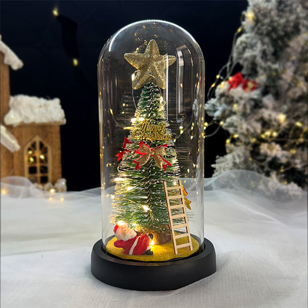 Golden Christmas Tree Snow Globe, Handbags & Accessories, 2022