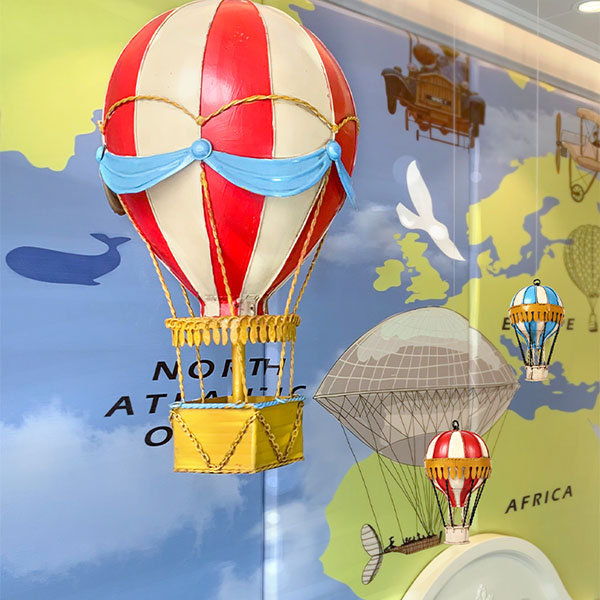 Hot Air Balloon Fridge Magnet - Resin - 4 Pcs - ApolloBox