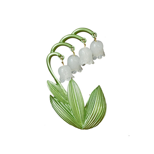 Lily of the valley flower crochet pin - Shop midnight craft life Brooches -  Pinkoi