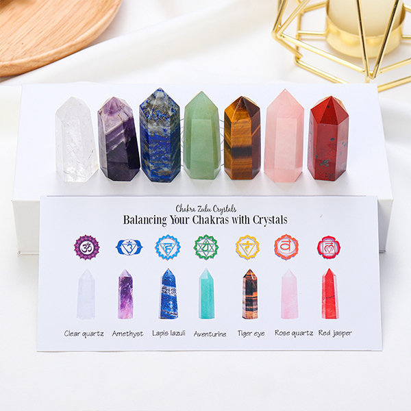 Degaussing Yoga Pillar Set - Crystal - 3 Patterns - Set Of 7 - ApolloBox