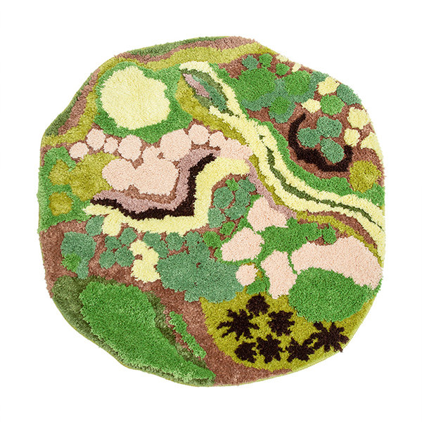 Moss Shaped Rug - Polyester - Light Green - Dark Green from Apollo Box