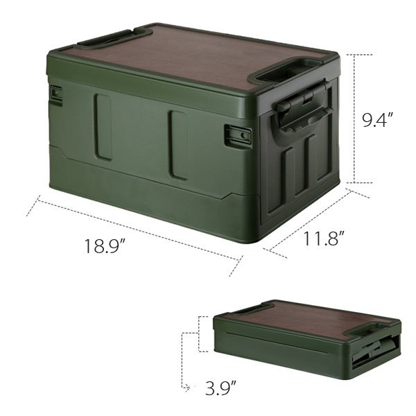 Camping Container Camping Storage Box with Lid Metal Tools Box