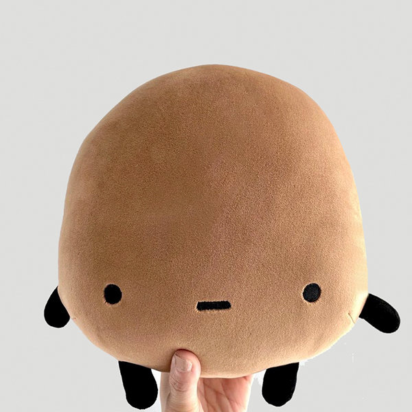 Potato Emoticon Pillow - Plush - Down Cotton - 2 Sizes - ApolloBox