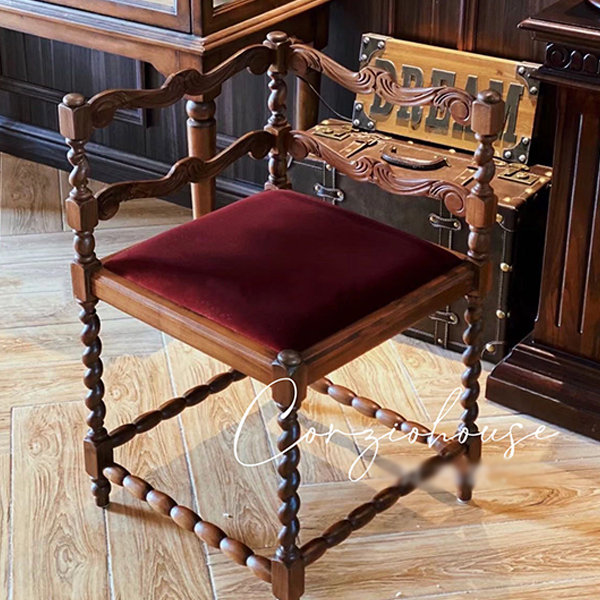 French Corner Chair - Birchwood - Sponge - 6 Colors