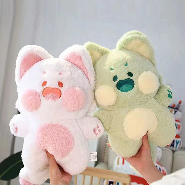 Cute Cat Doll - Plush - Green - Pink - 4 Colors - 2 Sizes