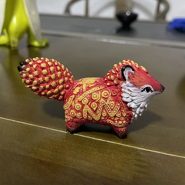 Cute Resin Fox Ornament - 2.7×1.4×1.4 Inch - ApolloBox