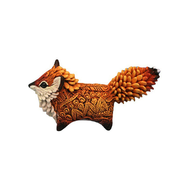 Personalized Fox Ornament Raw Steel - Woodland Animal Decor - Fox Hanging  Decoration - Metal Fox Christmas Ornament - Cabin
