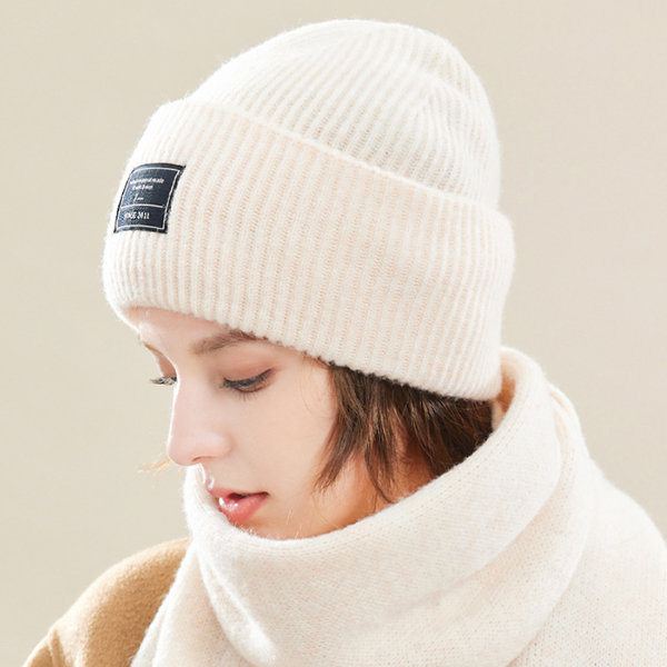 Knitted Wool Hat - Light Pink - Green - 7 Colors