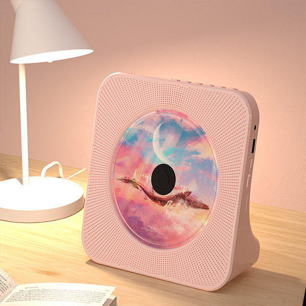 Nostalgic Music CD Player - Bluetooth - USB - White - Pink - 4 Colors