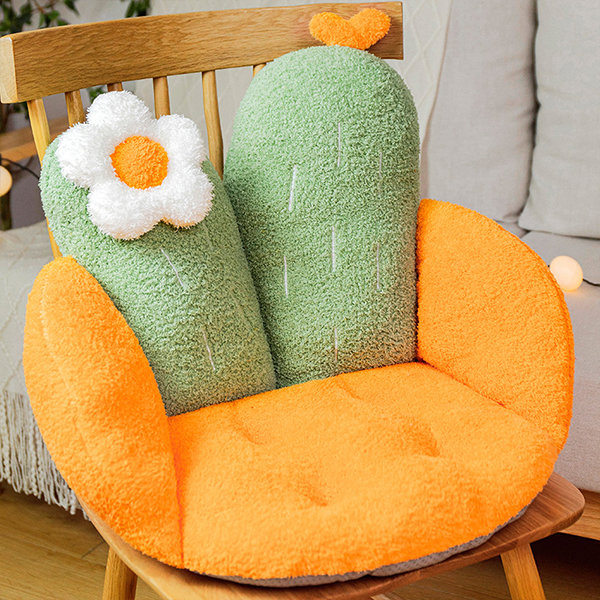 Terry Flowers Plush Seat Cushion